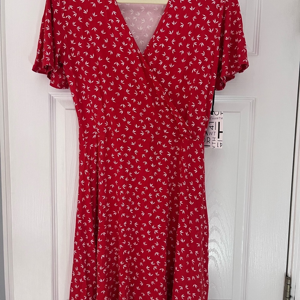 41 Hawthorn Red Flutter Sleeve Mini Sundress